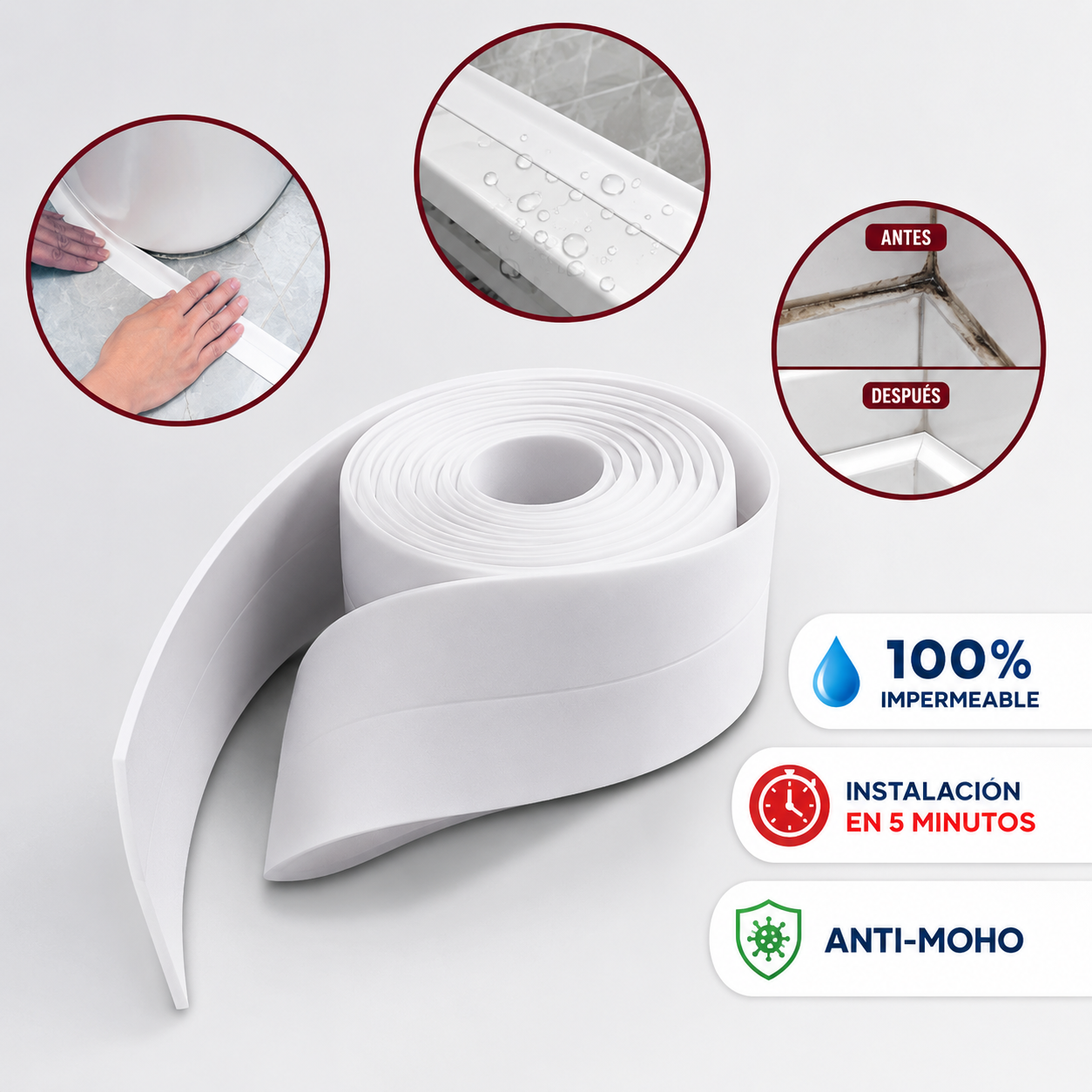 🔥OFERTA HOY🔥Cinta SelloMax 6m 🏠 AntiHumedad ✨