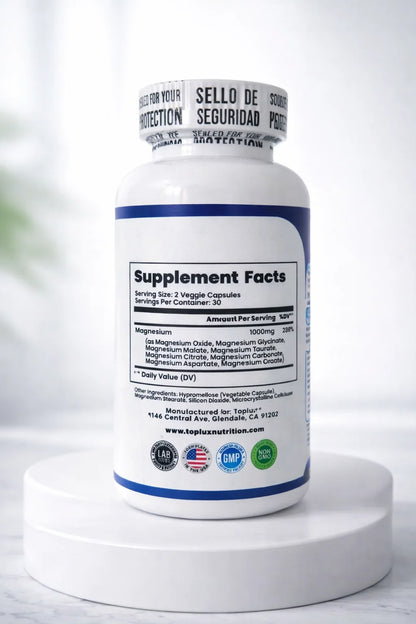🔥OFERTA 2X1 🔥 MAGNESIO COMPLEX 8 en 1 - 1000mg 💊 90 CAPSULAS · Logra un Sueño Reparador y Más Energía 🔋