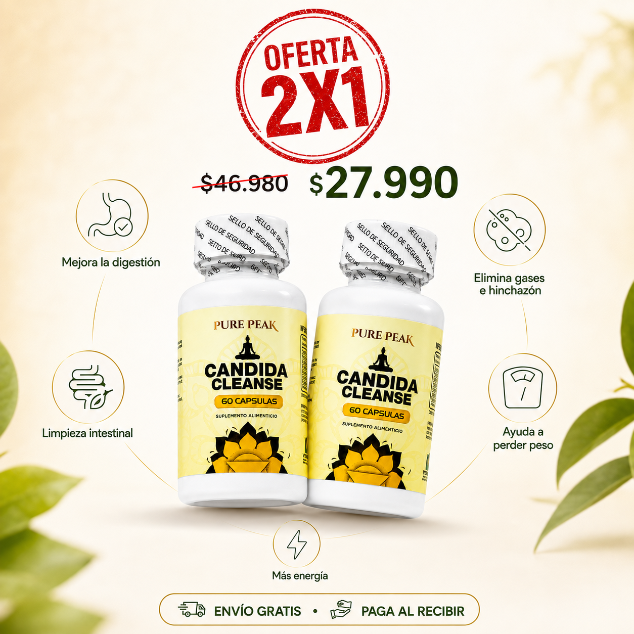 💛 CANDIDA CLEANSE ORIGINAL🌿 LLEVA 2X1 — DESINTOXICA TU CUERPO