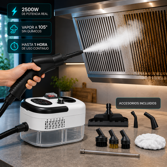 💨 CleanJet Pro™ – Limpiador a Vapor Profesional 2500W 🧼
